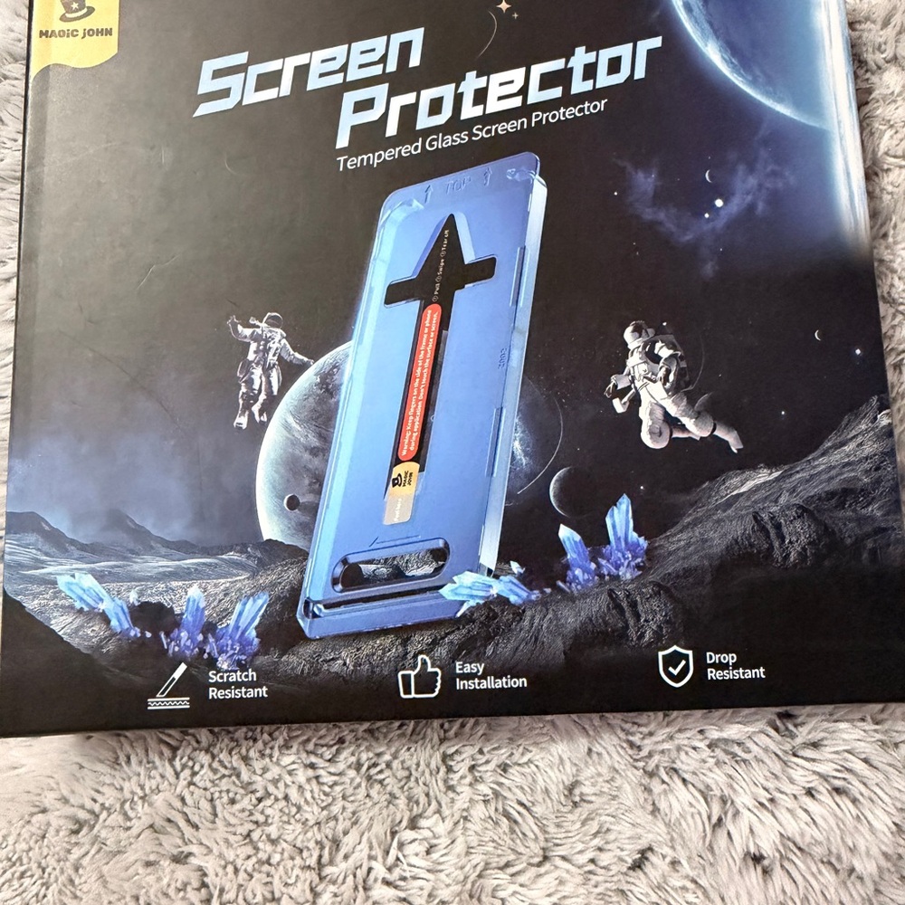 Blue Tempered Glass Screen Protector Packaging